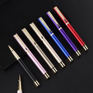 Custom Logo Printing Promotional Business Plastic Ballpoint Pen Pink Gold Black Office Pen 0.5mm <b>Refill</b> Gel <b>Ink</b> Pens - Product Image 1