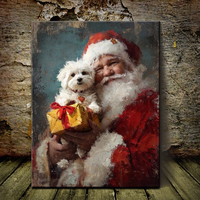Kit de Peinture Diamant DIY 5D Complet Personnalisé Père Noël Décoration Murale Artisanat Écologique pour la Maison