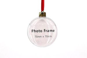 Kerst DIY cadeau, transparante foto-bal van plastic, hangende kerstversiering, feestartikelen, decoratie - Product Image 2