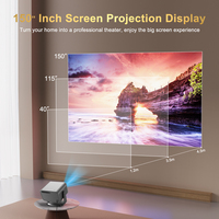 Projecteur intelligent P20 4K 16 Go Android 14 de l'usine OEM, Full HD 1080P, 500 ANSI Lumens, mise au point automatique, courte focale, haut-parleur stéréo HiFi 5G, vidéo