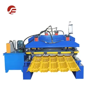 Tile Making Machinery Metal Steel Sheet Roll Roofing Floor Tile Press Glazed Corrugated Galvanized Ceramic Forming Machine