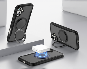 เคสโทรศัพท์มือถือพร้อมขาตั้ง360แม่เหล็กหมุนได้สำหรับ <span class=keywords><strong>iPhone</strong></span> 16 <span class=keywords><strong>PLUS</strong></span> เคสกัน<span class=keywords><strong>กระแทก</strong></span>สำหรับ <span class=keywords><strong>iPhone</strong></span> 16 PRO MAX - Product Image 1