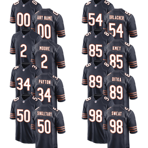 Maillots de football américain personnalisés 2026 Chicago, brodés et cousus, uniformes sportifs pour jeunes avec logos, bleu marine - Product Image 1