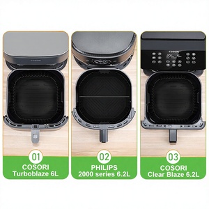 <b>Silicone</b> Air Fryer Liner Square Reusable Air Fryer Basket Non <b>Stick</b> <b>Silicone</b> Pot Heat Resistant Cooking Tray Accessories - Product Image 2