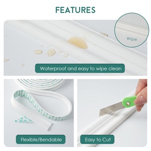 Bande de finition murale auto-adhésive en EVA flexible et peignable, moderne, <span class=keywords><strong>pour</strong></span> bricolage créatif, idéale <span class=keywords><strong>pour</strong></span> les murs et plafonds de villas, hôtels et hôpitaux - Product Image 4