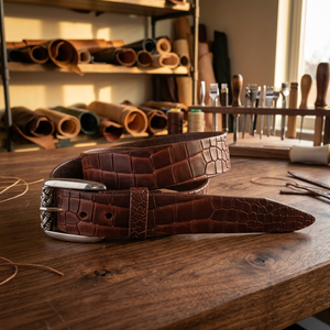 Ceintures en cuir de buffle véritable à imprimé uni, boucle en acier inoxydable, qualité supérieure, couleur noire, pour hommes, écologiques, vintage, personnalisées - Product Image 1