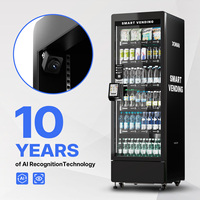Distributeur automatique de boissons et de snacks XMAI 520L AI avec lecteur de carte et connectivité 4G à distance pour aéroports