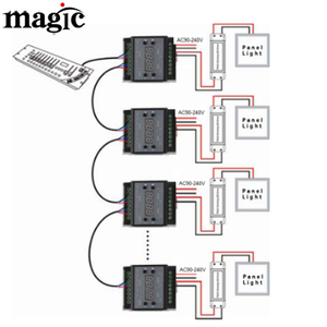 Dmx302 AC90-240V 50-60Hz trailing cạnh mờ LED PWM 100Hz 3 kênh tiếp sức cung cấp điện đầu ra đường sắt <span class=keywords><strong>DMX</strong></span> TRIAC dimmer - Product Image 5