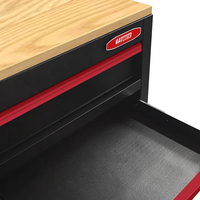 Banc de travail en acier laminé à froid robuste GATmatic, armoire à outils, plan de travail en bois, rangement d'atelier sur roulettes, OEM/ODM personnalisable