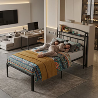 Tragbares Einzelklappbett für Mietwohnungen, Haushalt, Büro, Mittagspause, Nickerchen, Hotel, Krankenhaus, Apartment