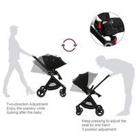 Poussette pliante automatique poussette bebe poussette compacte landau de voyage automatique 2 en 1 poussette légère pour bébé