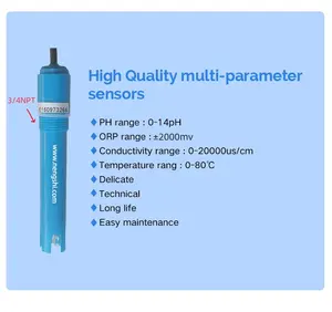 โพรบเซ็นเซอร์อิเล็กโทรด RS485อุณหภูมิหลากหลายค่า pH/ORP/การนำไฟฟ้า/ISO9001