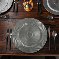 Assiettes de Présentation Rondes en Plastique PP de Luxe, Durables, Vente en Gros, Motifs Personnalisés pour Mariages, Hôtels, Fêtes, Vaisselle Fujian