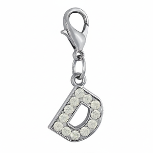 Ciondolo a forma di lettera D in cristallo con strass per la creazione di gioielli e l'artigianato - Product Image 2