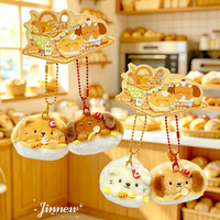 Peluche Miniature Série Alimentaire en Promotion avec Rembourrage en Coton PP et Conception Magnétique pour Breloque de Sac et Cadeau