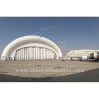Hangar gonflable de structure de tente pneumatique de tunnel d'entrepôt de stockage extérieur pour des avions