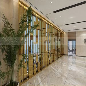 Paravent de séparation de pièce en métal découpé au laser, design moderne et contemporain, sur mesure, imperméable, design artistique pour bureau, décoration intérieure - Product Image 1