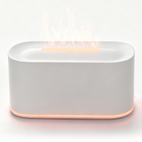 Diffuseur d'arômes 3D à effet flamme, humidificateur, éclairage LED, design écologique, alimentation USB, ultrasonique, grande capacité, faible bruit, pour la maison