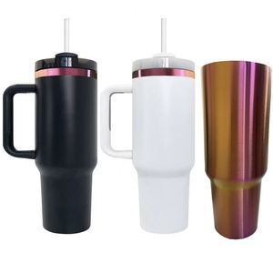 Vaso Térmico de 40oz con Recubrimiento en Polvo Dorado y Efecto Ombre Rosa Dorado, para Grabado Láser, Disponible en Almacén de EE. UU. - Product Image 1