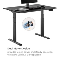 Cadre de table de bureau ergonomique réglable en hauteur avec commande de mémoire, double moteur électrique, pour position assise ou debout