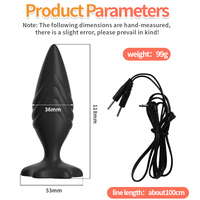 Stimulateur de Prostate Électrique à Impulsions, Plug Anal en Silicone avec Perles, Masseur de Prostate, Plug Anal 100% Étanche pour Adultes