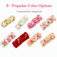Décoration d'arche de mariage, chemin de table en soie mélangée, rangée de fleurs artificielles de roses pour événements, banquets, hôtels et murs