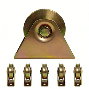 Roulettes en acier au carbone doré <span class=keywords><strong>pour</strong></span> <span class=keywords><strong>porte</strong></span> de garage <span class=keywords><strong>coulissante</strong></span>, design Abalone, antirouille, durables, à faible bruit, <span class=keywords><strong>pour</strong></span> rails coulissants - Product Image 5