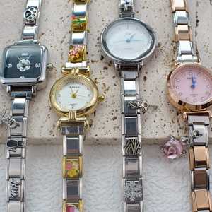 Reloj de Cuarzo para Mujer, Correa de Acero Inoxidable, Cristal con Incrustaciones de Diamantes, Estilo Europeo, Venta al Por Mayor - Product Image 2