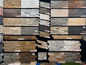 Buon prezzo bianco cultura grigio pietra all'aperto impiallacciatura di pietra Modulare impilato parete di colore grigio lucido coltura di pietra naturale muro di ardesia - Product Image 6