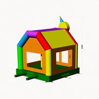 Château gonflable commercial de 13x13 pieds, thème dessin animé, pour location de fêtes et événements