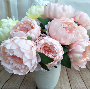 Ramo de peonías <span class=keywords><strong>para</strong></span> decoración del hogar, <span class=keywords><strong>flores</strong></span> <span class=keywords><strong>artificiales</strong></span> de plástico <span class=keywords><strong>para</strong></span> plantas <span class=keywords><strong>artificiales</strong></span> de <span class=keywords><strong>cementerio</strong></span>, venta al por mayor - Product Image 1