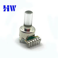 Potentiomètre LED breveté DB-122KEP lumière multicolore avec potentiomètre rotatif à clic central pour audio