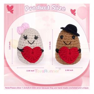 Porte-clés au crochet drôle en forme de pomme de terre, poupée tricotée faite main, pendentif de sac, jouet pour machine à griffes - Product Image 6