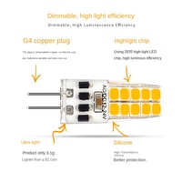 Ampoule LED en silicone pour maïs G4 G6.35 G8 G9 Ampoule G4 High Cri80 Blanc chaud G4 3014SMD Ampoule LED AC DC12V