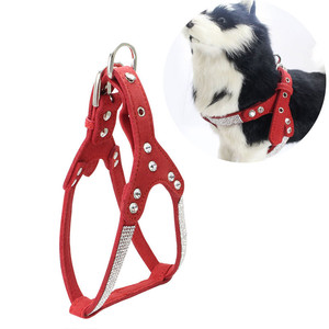 Wholesale Hot Selling Plain Solid Color Vegan <strong>Leather</strong> <strong>Harness</strong> for Pet Dog - Product Image 1