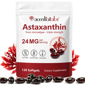 Acentiallabs Astaxanthine en gélules souples, compléments alimentaires de qualité alimentaire, 24 mg d'Astaxanthine en gélule pour soutenir la santé cardiovasculaire - Product Image 1