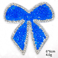 6cm taille fantaisie coloré décoratif strass arc Patch Applique pour étui de téléphone portable
