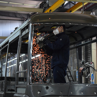 Autocar Sunlong HQK6122D neuf à moteur, avec assistance à la conduite intelligente ADAS, 51 places, pour trajets interurbains transfrontaliers longue distance et bus urbain