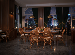 ชุดโต๊ะรับประทานอาหารหวาย JAVA ดีไซน์สวย ขายดี สไตล์ดั้งเดิม โต๊ะยาว ทำด้วยมือ เหมาะสำหรับใช้ในโรงแรม จากอินโดนีเซีย - Product Image 2