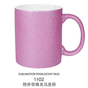 Mug en céramique à paillettes pour sublimation 301-400ml Or Argent Rose Violet Rouge Rose Logo personnalisé Cadeau d'entreprise Cadeaux promotionnels - Product Image 5