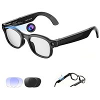 Lunettes intelligentes avec caméra IA, enregistrement 4K HD 8MP, traduction en temps réel, reconnaissance IA, lunettes intelligentes pour l'extérieur