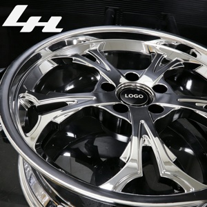 Llanta de Aleación con Detalles en Oro Cromado |   17-22 Pulgadas |   5 Lug PCD |   Diseño Tribal de 5 Rayos |   Deep Dish |   Para Autos Clásicos y Modernos - Product Image 5