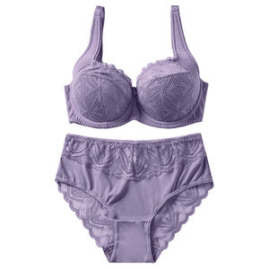 Reggiseni e mutandine all'ingrosso BEIZHI <span class=keywords><strong>ferretto</strong></span> Fat Women Plus Size set di reggiseni trasparenti in pizzo Sexy - Product Image 5