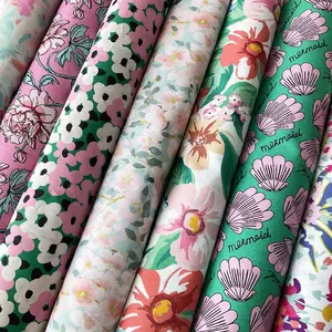 Хит продаж, ткань с цифровой печатью Tana, покупая онлайн, цветочный дизайн, хлопковая ткань для газона Liberty для одежды