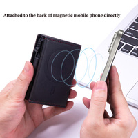 Fabrikant Anti-diefstal Telefoon Magnetische Aluminium Opvouwbare Metalen RFID Kaarthouder Minimalistische Magsafe Portemonnee Heren