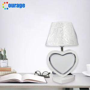 <span class=keywords><strong>Foto</strong></span> privada <span class=keywords><strong>personalizada</strong></span> sublimación Corazón en blanco lámpara de escritorio marco de fotos lámpara en blanco para la sublimación - Product Image 6