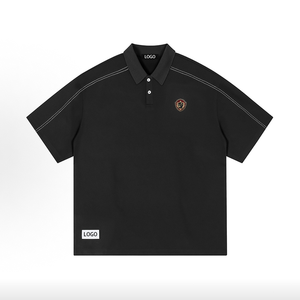 Wholesale Manufacturer Customizable Fashionable Retro and Trendy 3D Embroidered Breathable Men's Short Sleeved Polo Shirt ODM
