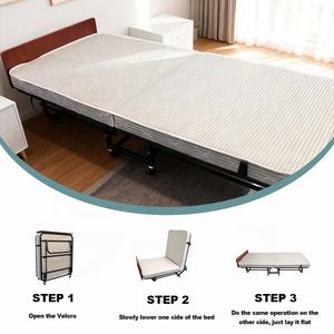 Letto Pieghevole in Metallo <span class=keywords><strong>Salvaspazio</strong></span> a Due Pieghe per Hotel, Camere d'Albergo, Ospedali, Uffici e Stanze Ospiti - Vendita all'Ingrosso Diretta dalla Fabbrica - Product Image 3