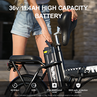 Vélo électrique pliable mini avec moteur sans balais, batterie au lithium, puissance 250W, freins à disque pour les trajets urbains ou les balades décontractées