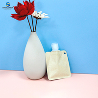 Pochette à bec 30ml 50ml 100ml sac à bec en papier kraft sac d'emballage liquide échantillon cosmétique avec capuchon à rabat